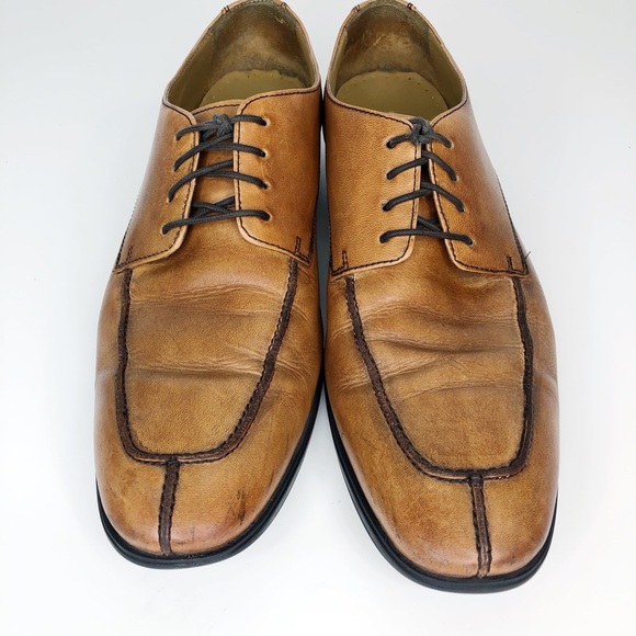 Cole Haan C11990 Brown Leather Split Toe Oxford9.5 - Picture 2 of 8